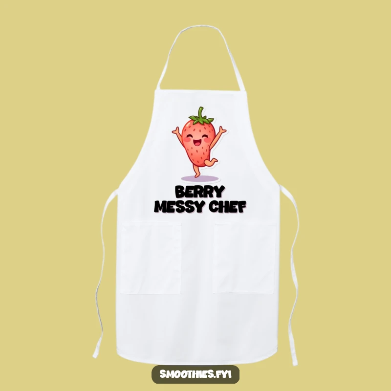 Funny Strawberry Cartwheel Apron: Cook and Laugh with a Spirited Fruit Friend