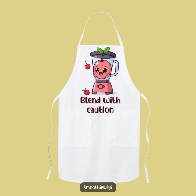 Funny Surprised Cherry Blender Apron: Cook Up Laughs with This Hilarious Gag Gift