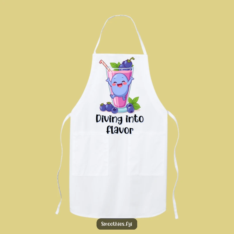 Funny Blueberry Smoothie Dive Apron: Add a Splash of Fun While Cooking!
