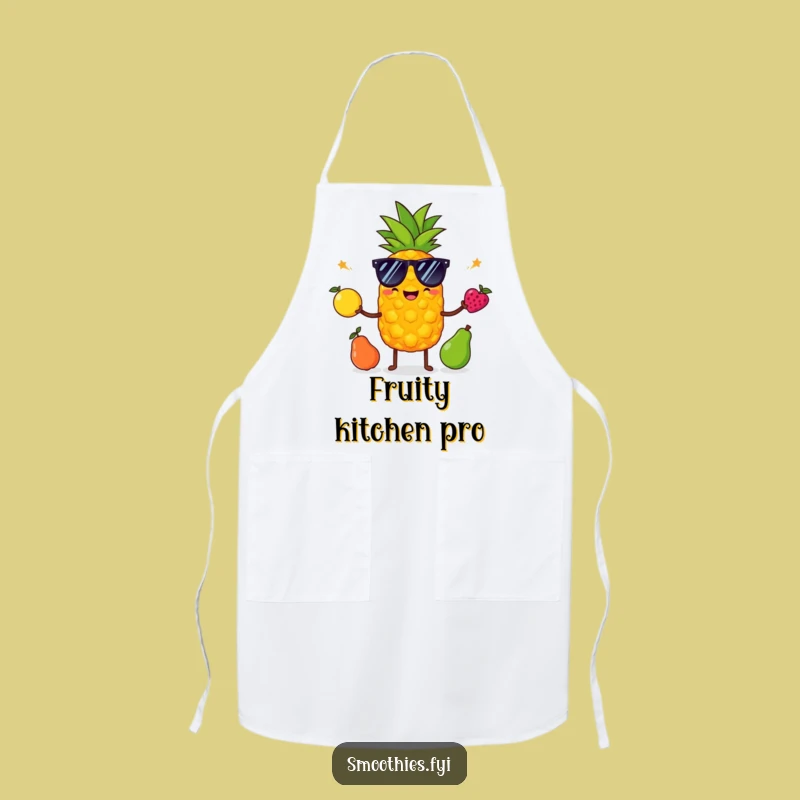 Funny Pineapple Sunglasses Apron: Cool Fruit Juggling Kitchen Wear for Happy Cooks
