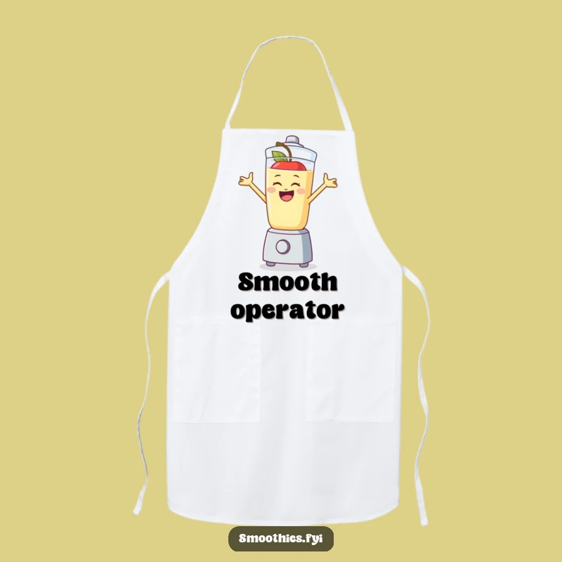 Funny Apple Smoothie Apron: Blend Up Laughs in the Kitchen!