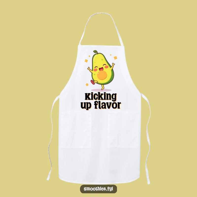 Funny Avocado Kick Apron: Cook with Martial Arts Might