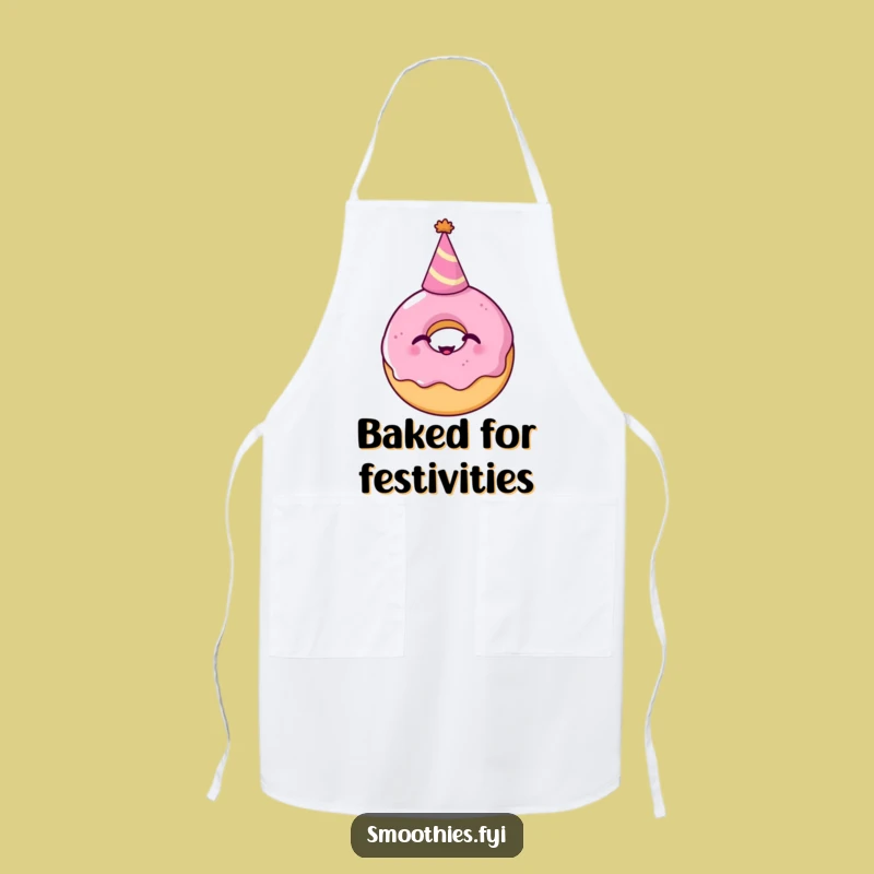 Funny Donut Party Hat Apron: Giggling Pastry Gift for Kitchen Merriment