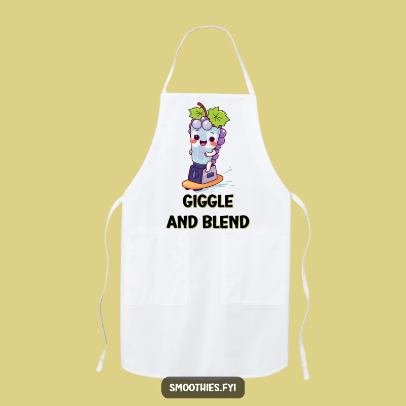 Funny Giggling Grapes Apron - Kitchen Fun with a Fruity Twist