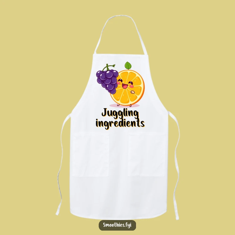 Funny Kawaii Orange Slice Apron - Juggle & Cook!