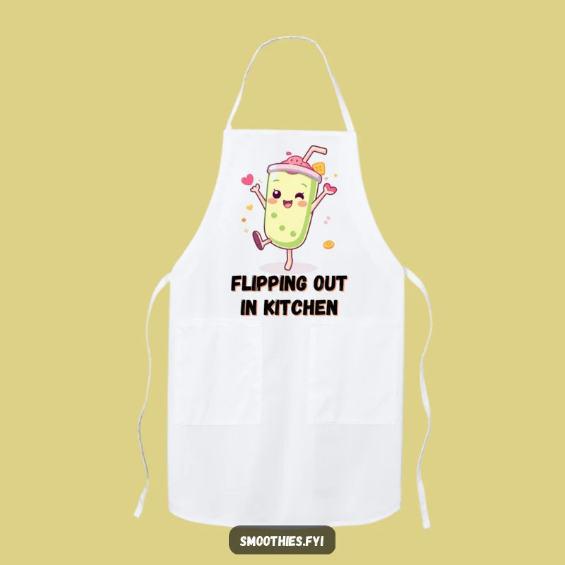 Funny Kawaii Smoothie Apron: Cartwheel in the Kitchen, Splash of Humor Gift