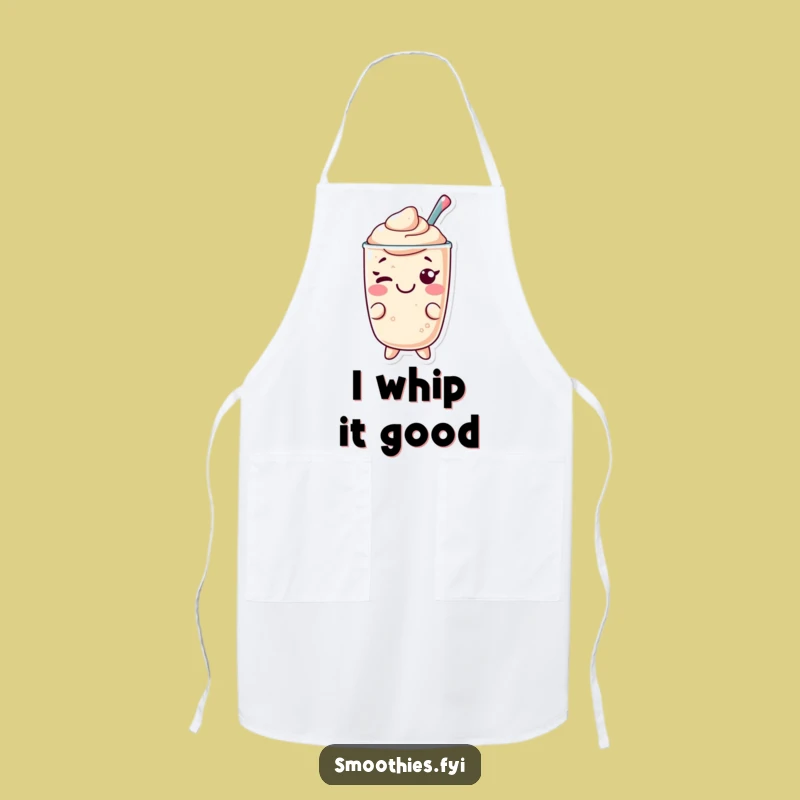 Funny Kawaii Smoothie Apron: Wink in the Kitchen, Humorous Cooking Gift