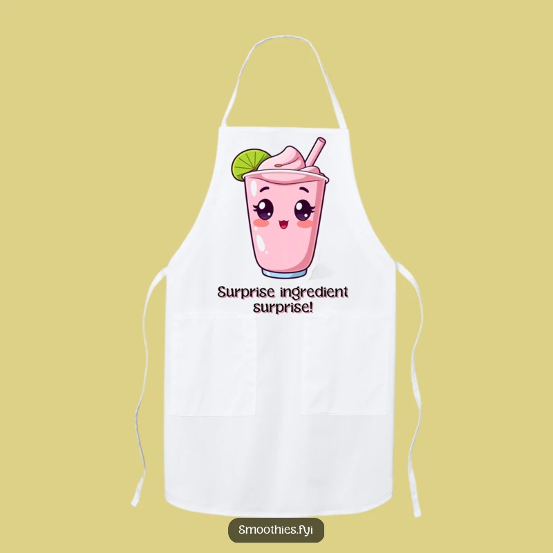 Funny Kawaii Smoothie Surprise Apron - Cook with a Shocking Smile