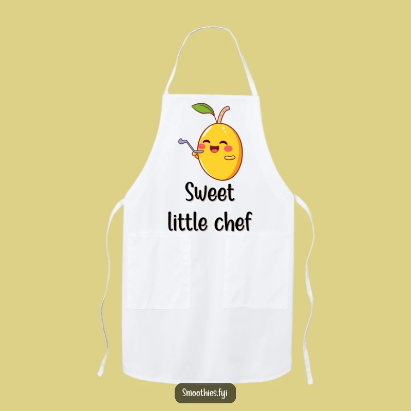 Funny Mango Smoothie Spoon Apron - Chef's Fruit Bib for Sharing Kitchen Fun