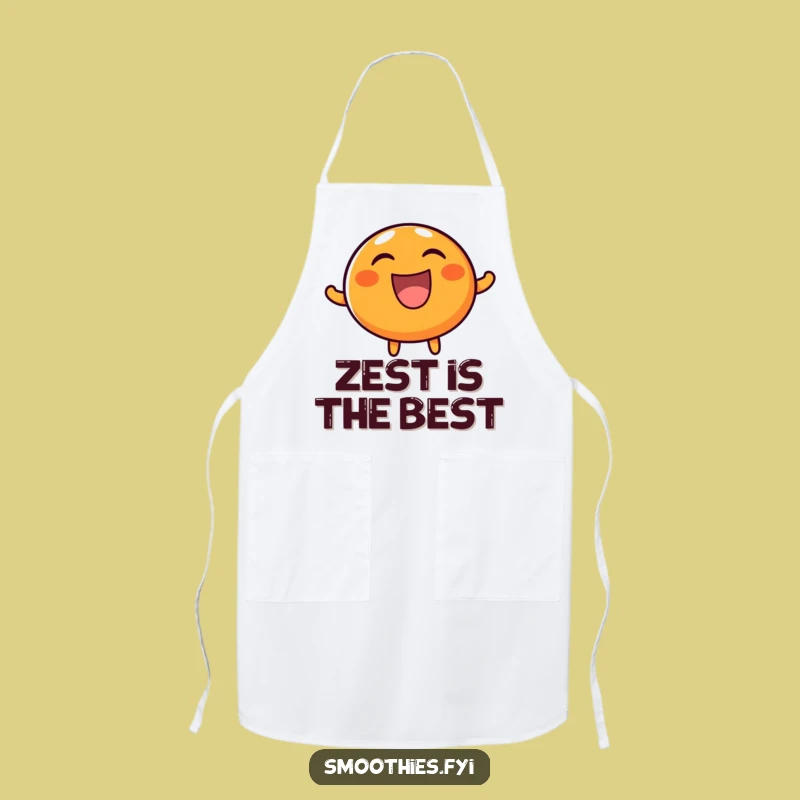 Funny Orange Laugh Apron - Happy Chef Character for Kitchen Giggles
