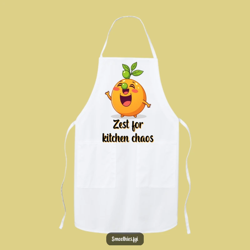 Funny Orange Lime Balance Apron: Cook with Citrus Charisma