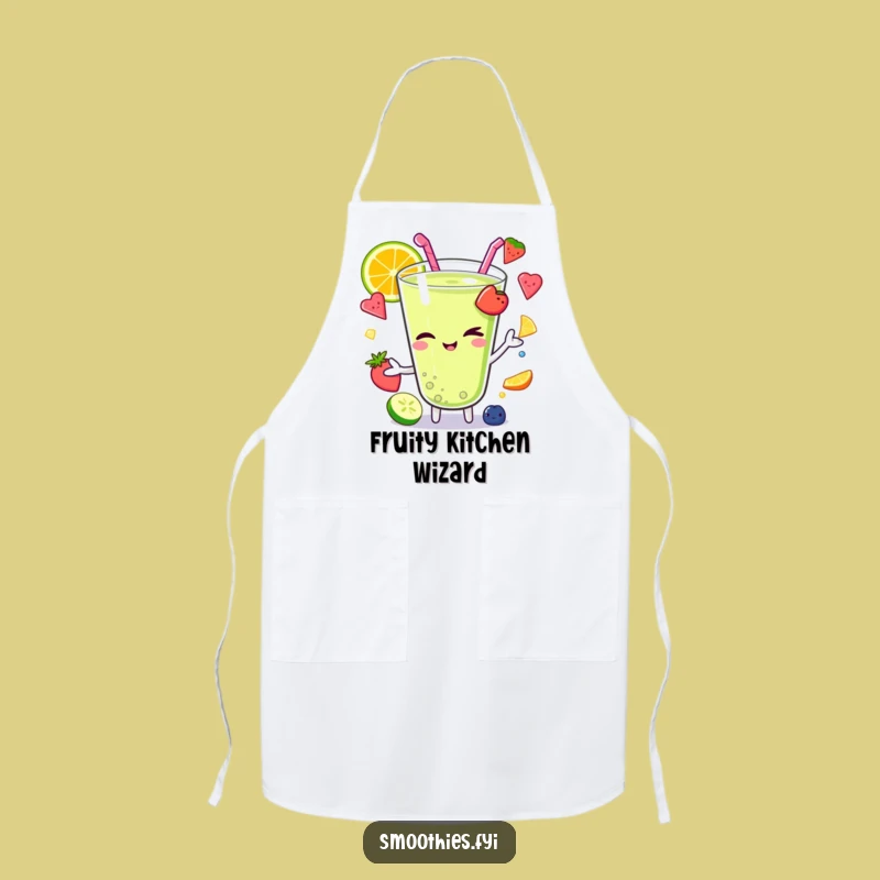 Funny Winking Kawaii Smoothie Apron: Juggle Your Kitchen Tasks with Style