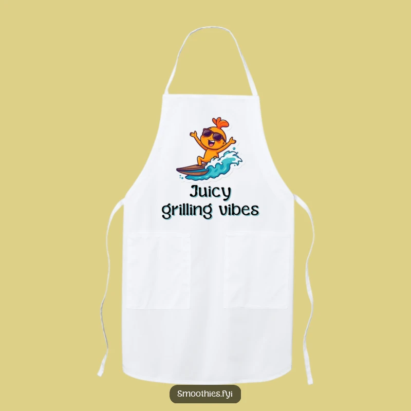 Funny Joyful Orange Wave Apron: Cook Up Smiles with This Cool Chef Accessory
