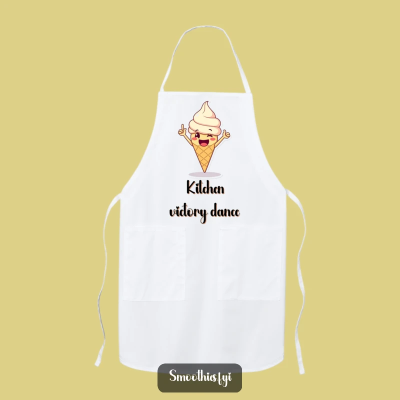 Funny Ice Cream Apron: Kitchen Victory Dance, Humorous Gift for Dessert Makers