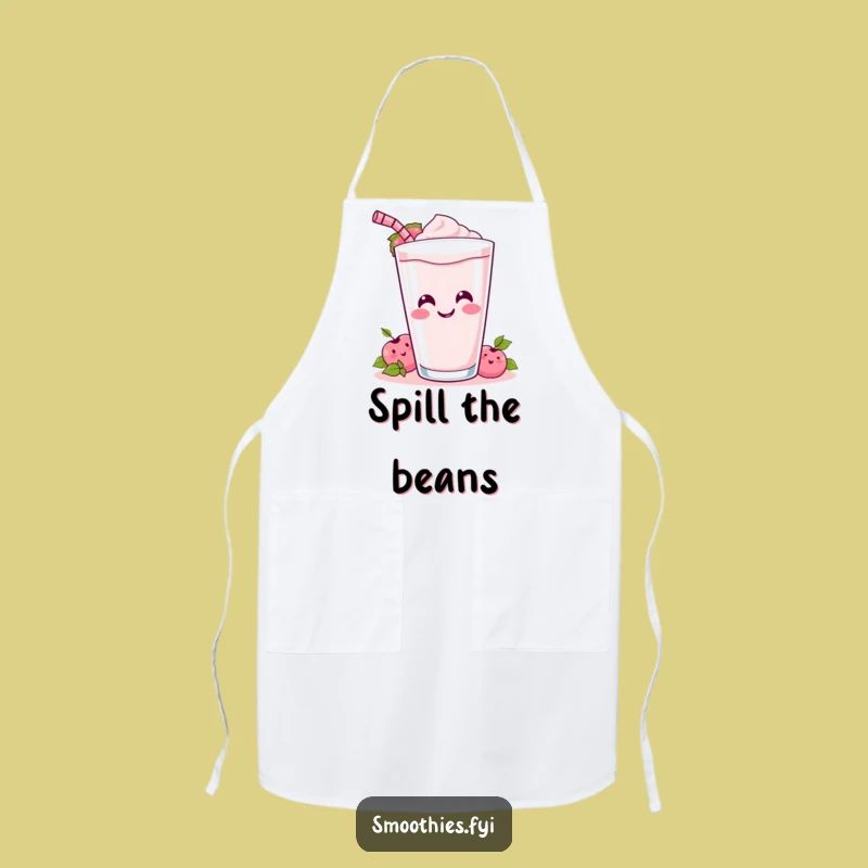 Funny Kawaii Smoothie Tipping Over Apron - Kitchen Fun Smoothie Lover Funny Gift