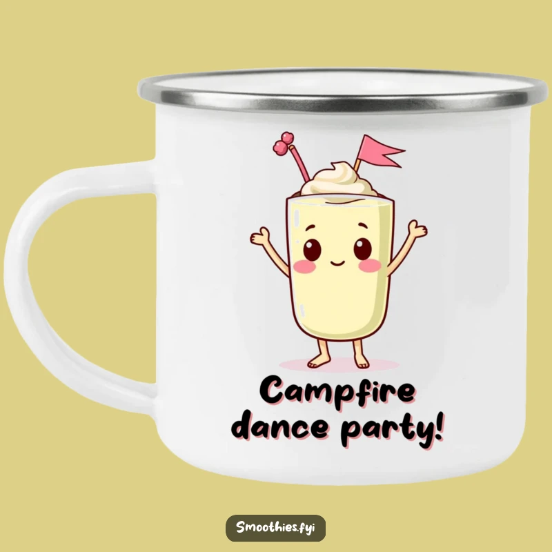 Funny Kawaii Smoothie Dancing Camping Mug - Celebrate Anywhere!