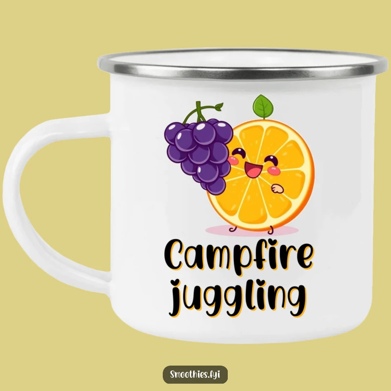 Funny Kawaii Orange Slice Camping Mug - Adventure & Zest!