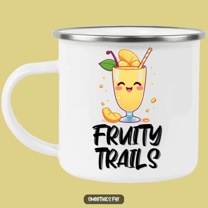 Funny Mango Smoothie Camping Mug: Whimsical Spinning Outdoor Fun