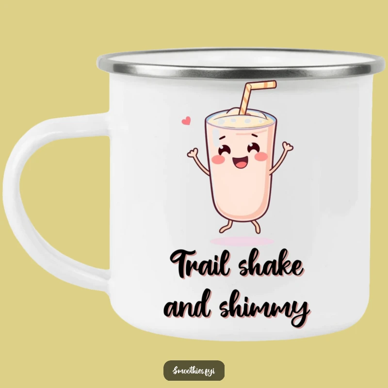 Funny Dancing Kawaii Smoothie Camping Mug: Happy Trails and Sips