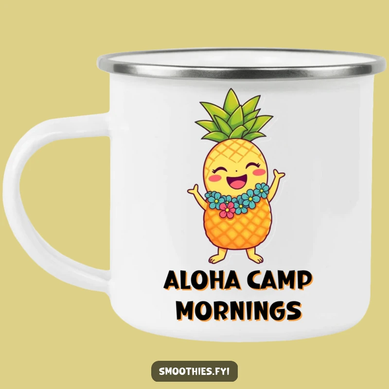 Funny Hula Pineapple Camping Mug: Adventure with Tropical Beats