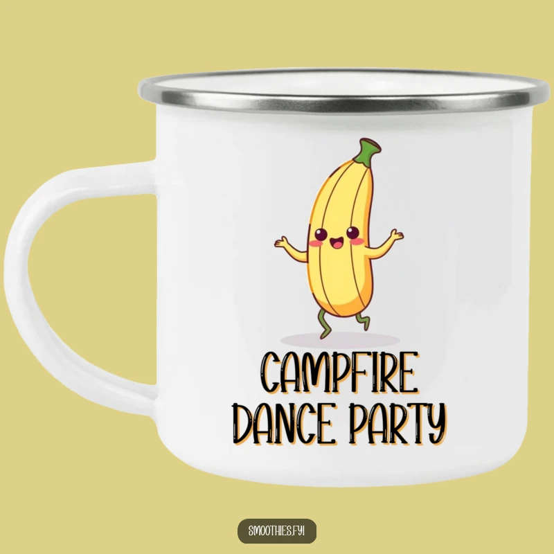 Funny Kawaii Banana Peel Camping Mug - Adventure & Silliness!