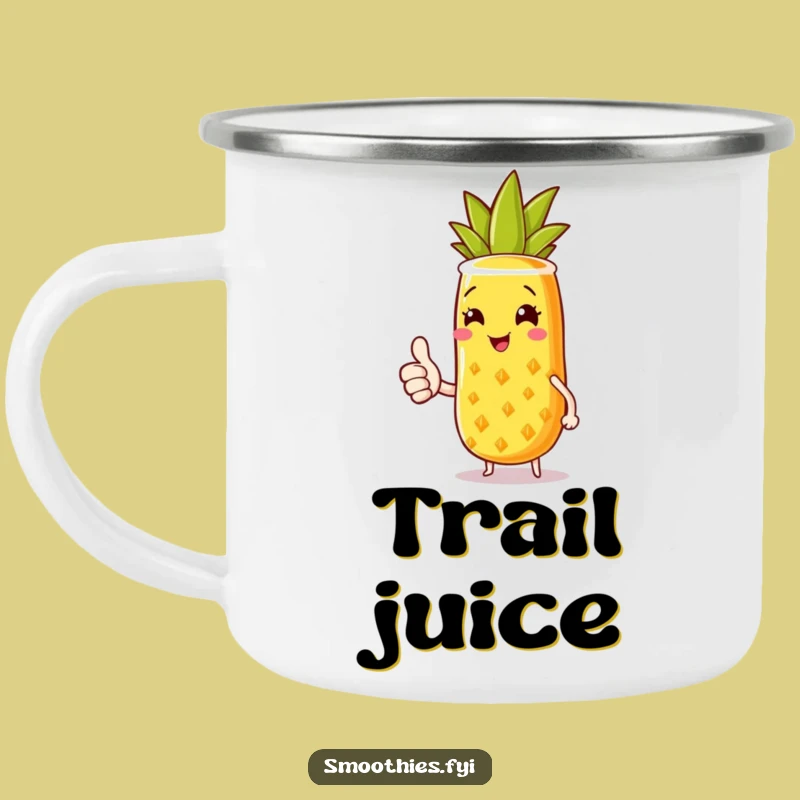 Funny Pineapple Smoothie Camping Mug: Sunny Thumbs Up Outdoor Joy