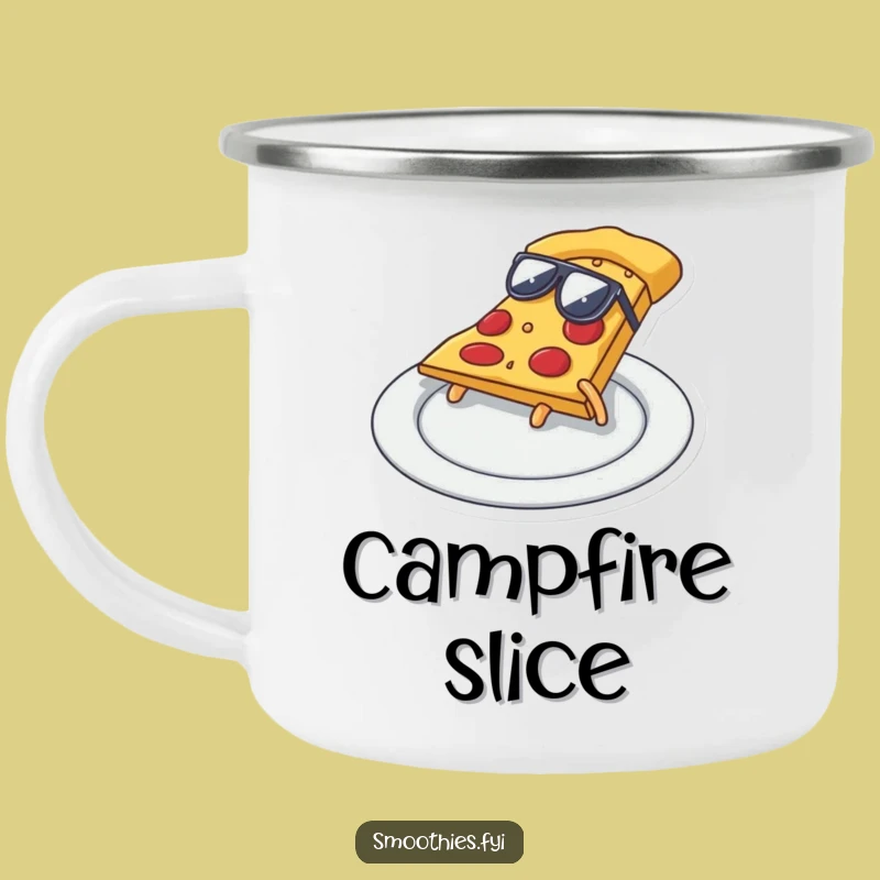 Funny Pizza Slide Camping Mug: Adventure Fuel for the Coolest Pizza Lover!