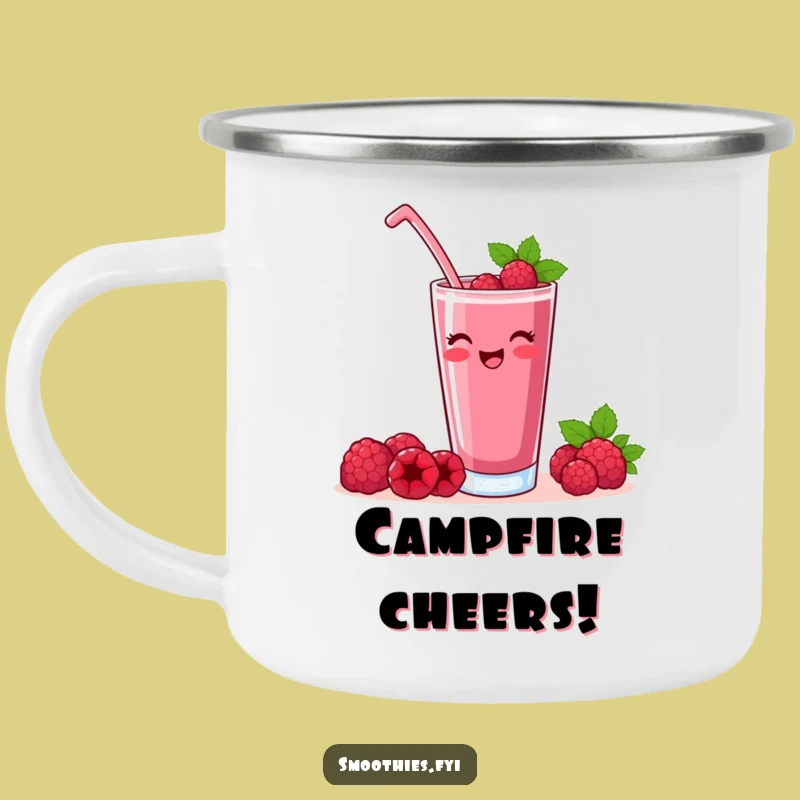 Funny Raspberry Smoothie Toast Camping Mug: Celebrate Adventures Outdoors