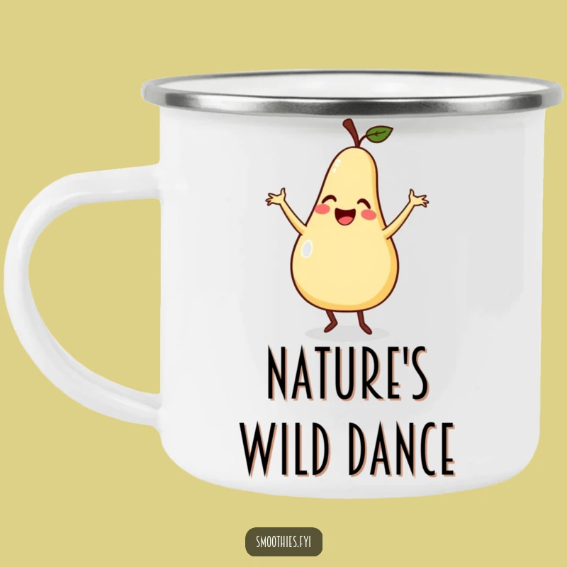Funny Pear Dance Camping Mug - Silly Sips on Every Adventure