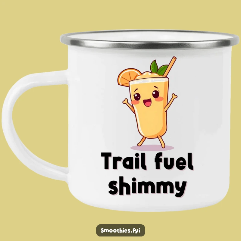 Funny Grapefruit Smoothie Shimmy Camping Mug: Adventure with Cartoon Cheer