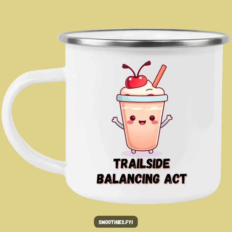 Funny Kawaii Smoothie Cup Camping Mug - Adventure & Laughter!