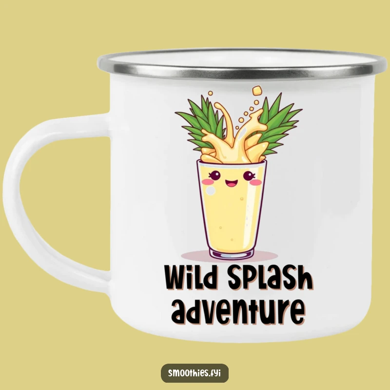 Funny Pineapple Smoothie Camp Mug: Durable & Hilarious Outdoor Splash Gift