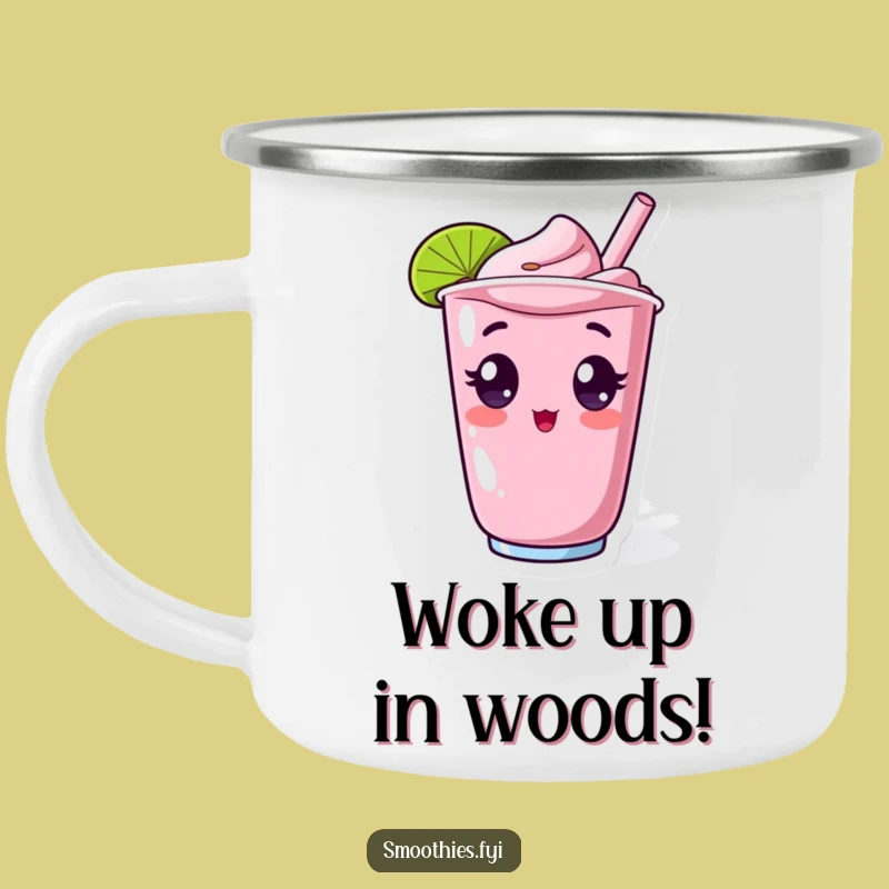 Funny Kawaii Smoothie Surprise Camping Mug - Adventure Pops with Fun!