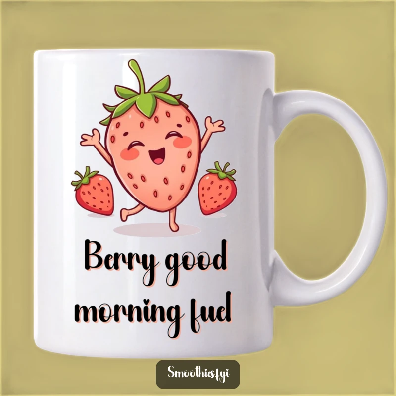 Funny Strawberry Dance Mug: A Joyful Fruit Treat, Perfect for Gifting