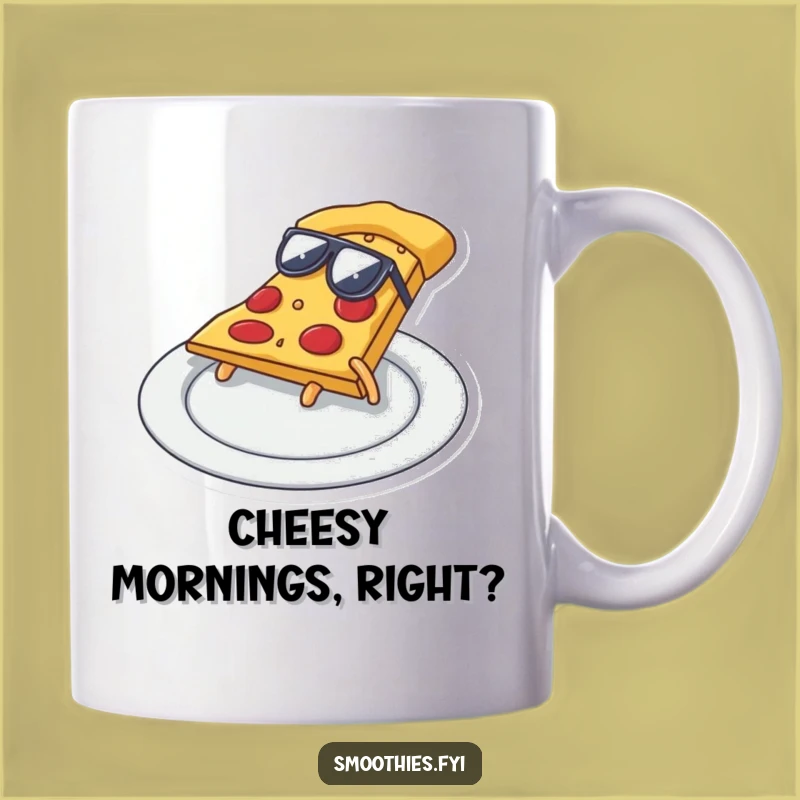 Funny Pizza Slide Mug: A Cool Slice of Humor for Pizza Lovers!
