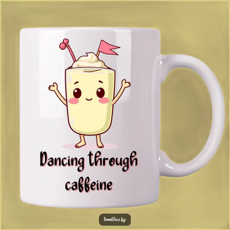 Funny Kawaii Smoothie Dancing Mug - Celebrate with Every Sip!