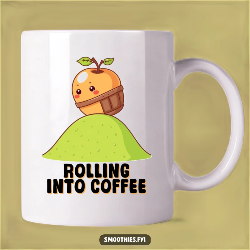 Funny Apple Mug - Barrel Roll Kawaii Adventure Gift