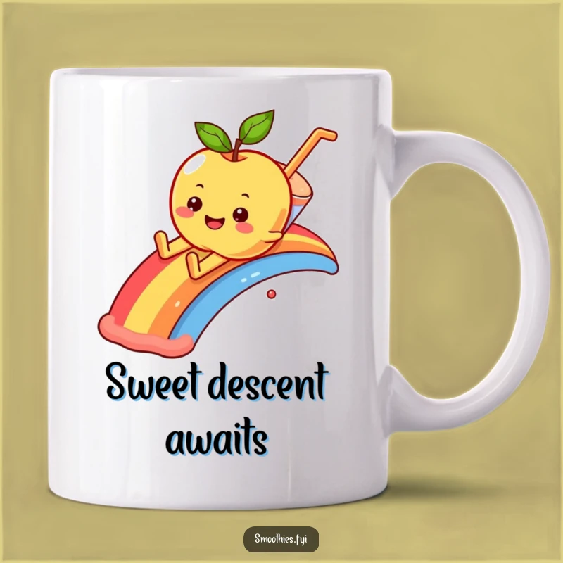 Funny Apple Rainbow Slide Mug: A Whimsical Blend for Your Morning!