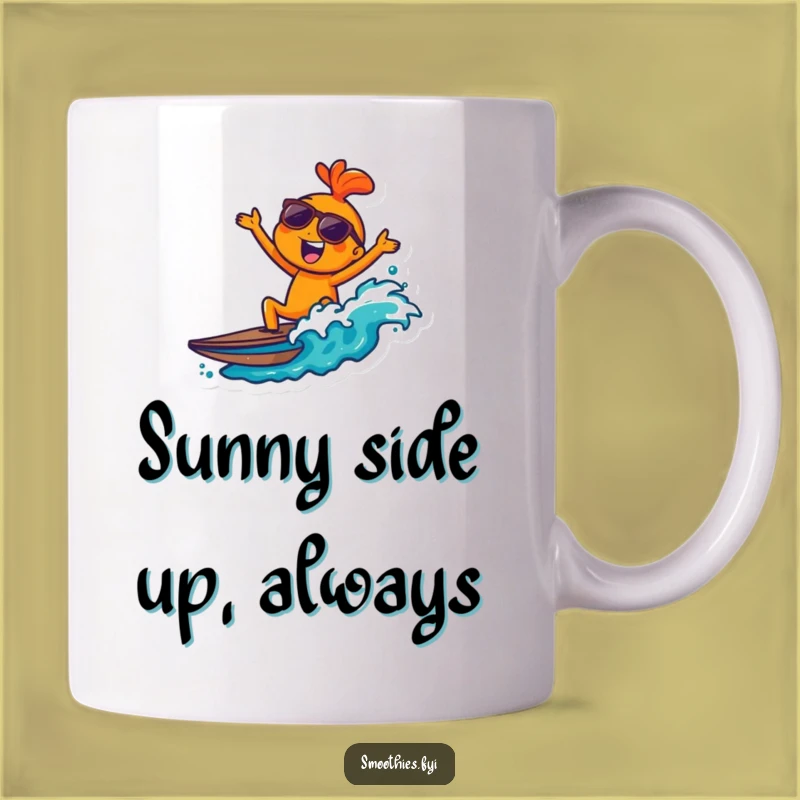 Funny Joyful Orange Wave Mug: Cool Citrus Vibes and Hilarious Gift