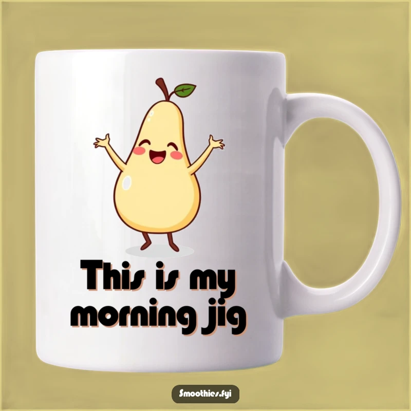 Funny Pear Dance Mug - Silly Fruit Fun Gift for a Pear-fect Day