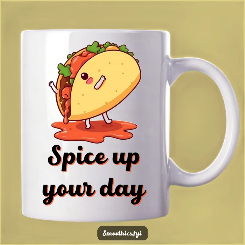 Funny Taco Cartwheel Mug: A Hilarious Kick of Flavor for Your Morning!