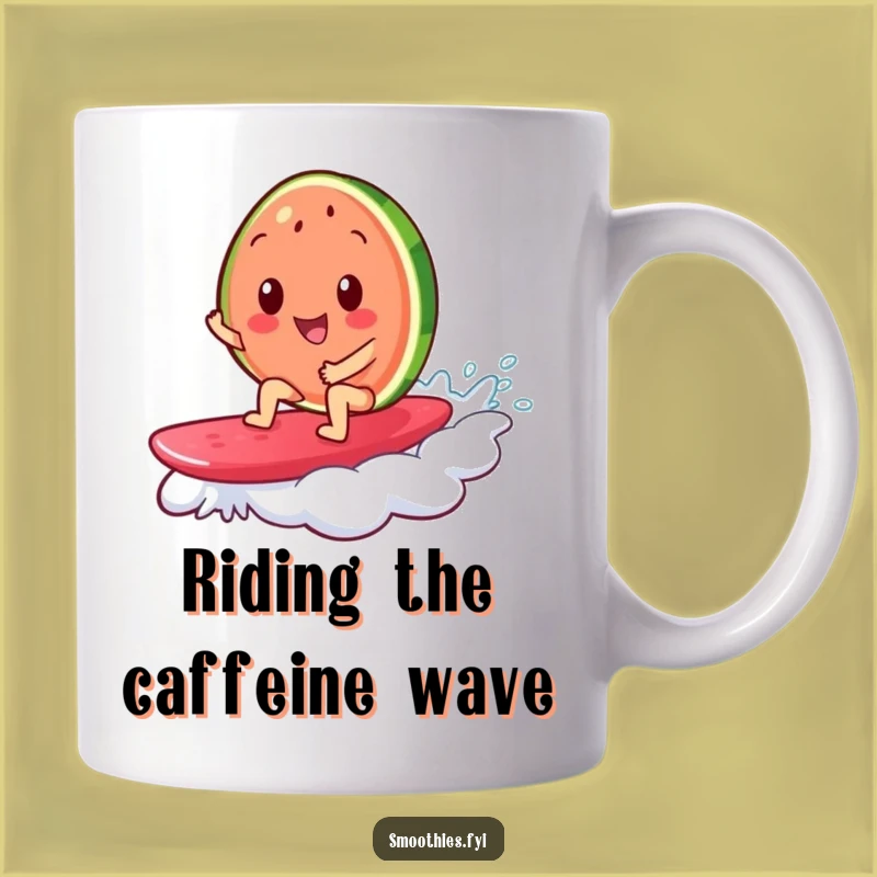 Funny Watermelon Surf Mug - Hilarious Summer Vibes Gift for Beach Lovers