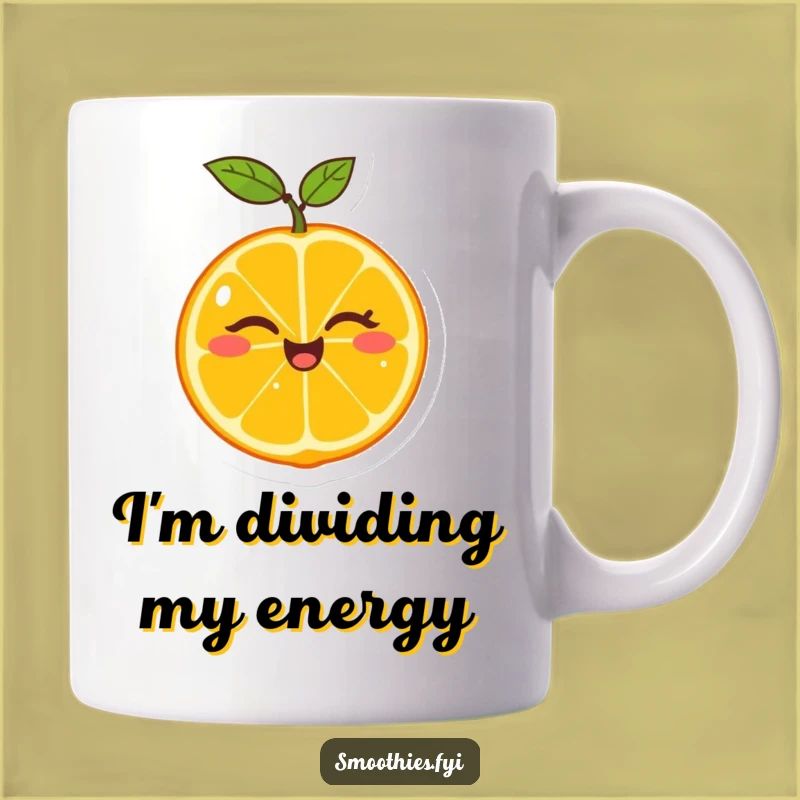 Funny Tangerine Wink Mug - Hilarious Citrus Split Gift for Bright Mornings