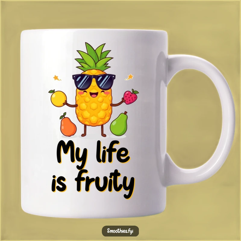 Funny Pineapple Sunglasses Juggling Fruits Mug: The Ultimate Tropical Humor Gift