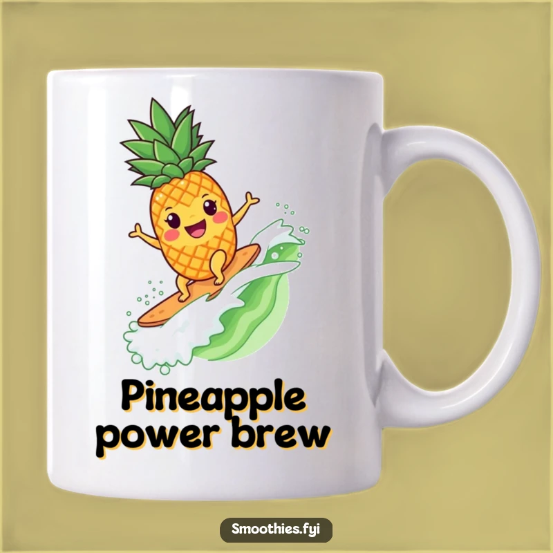 Funny Pineapple Surfer Mug - Hilarious Tropical Character Gift for Smoothie Lovers