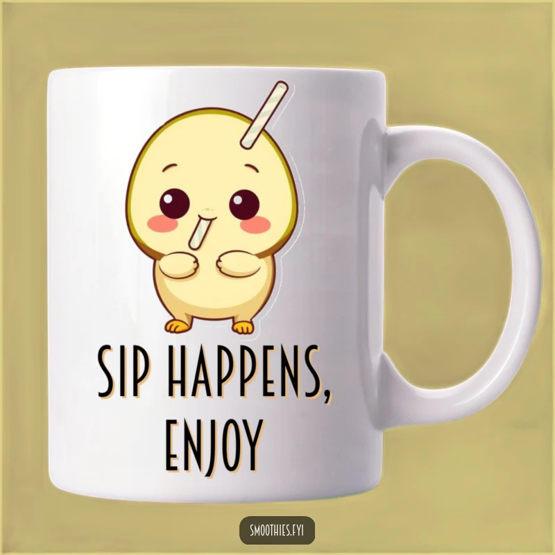 Funny Kiwi Sip Mug: Playful Fruit Straw Drinker for Hilarious Gifts
