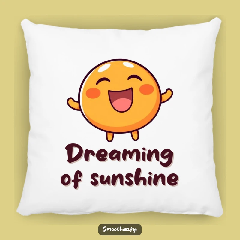 Funny Orange Laugh Pillow - Happy Character Cushion for Comedic Comfort