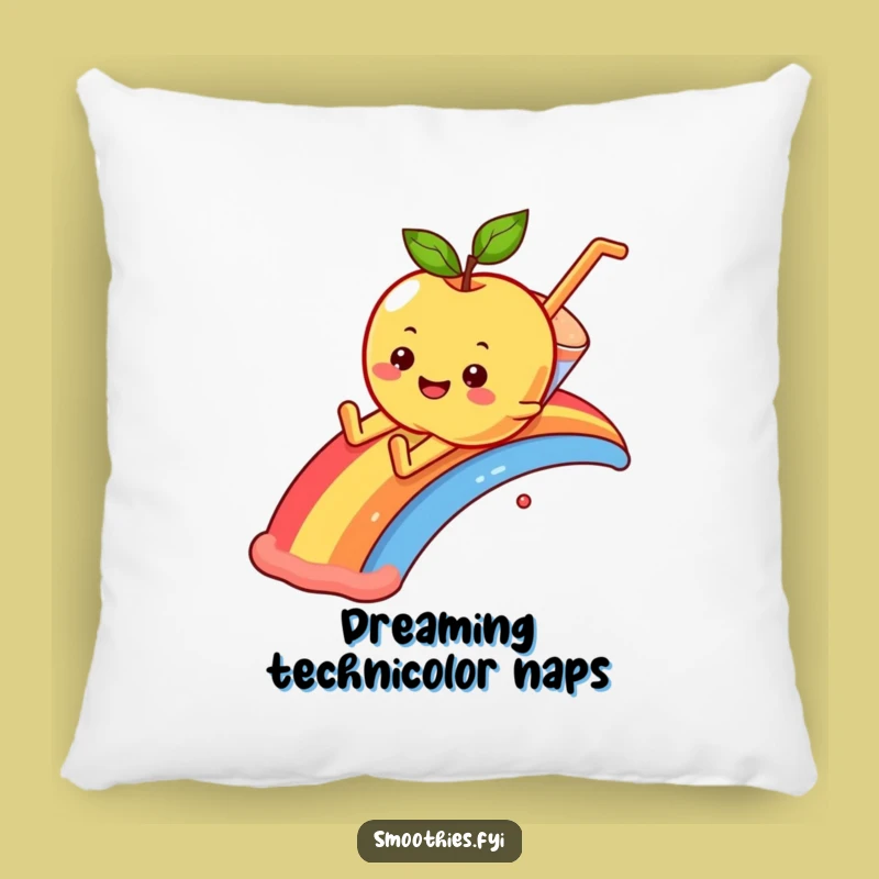Funny Apple Rainbow Slide Pillow: Snuggle Up with Whimsical Comfort!