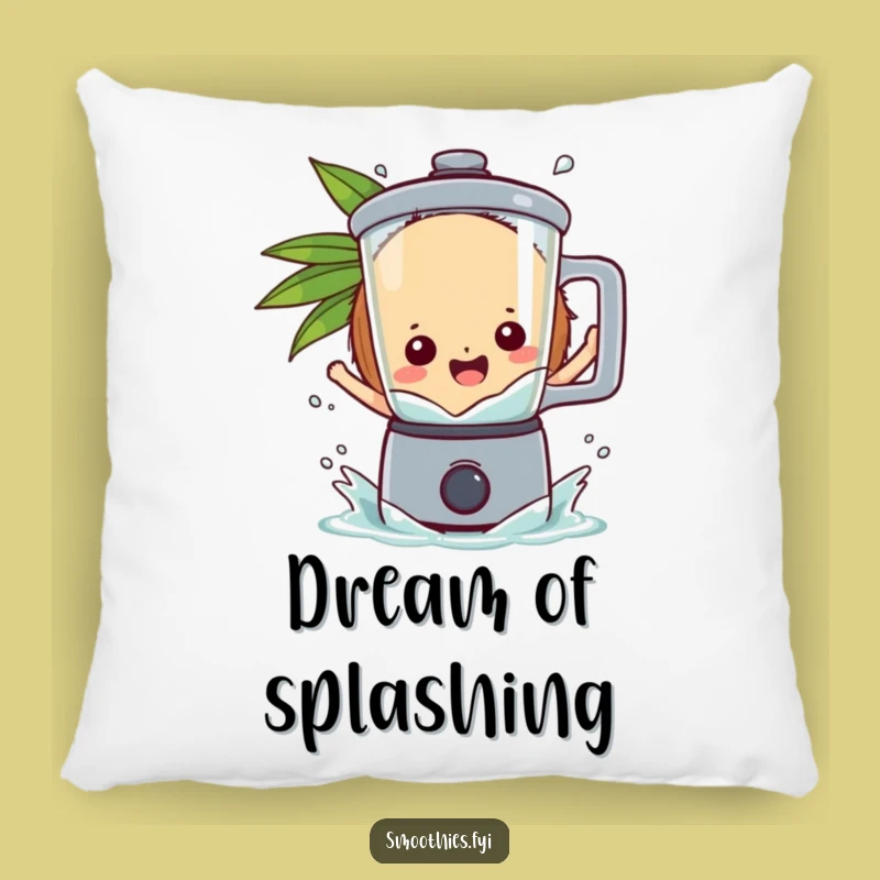 Funny Coconut Blender Pillow - Cozy & Playful Accent Pillow