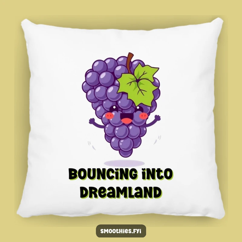 Funny Grape Bounce Pillow - Comfy Accent with Bouncy Charm